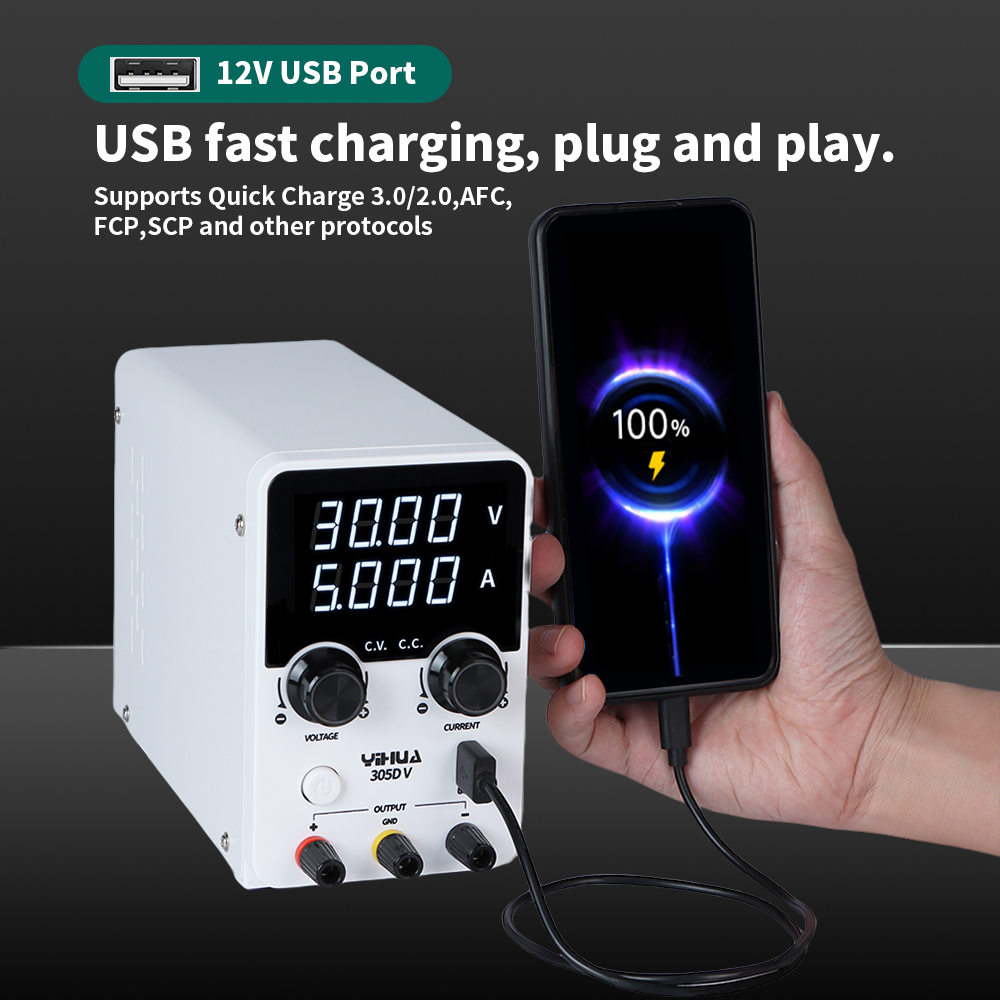 YIHUA 305D-V 180W DC Power Sup - đánh giá và giá Electronics Repair Lab
