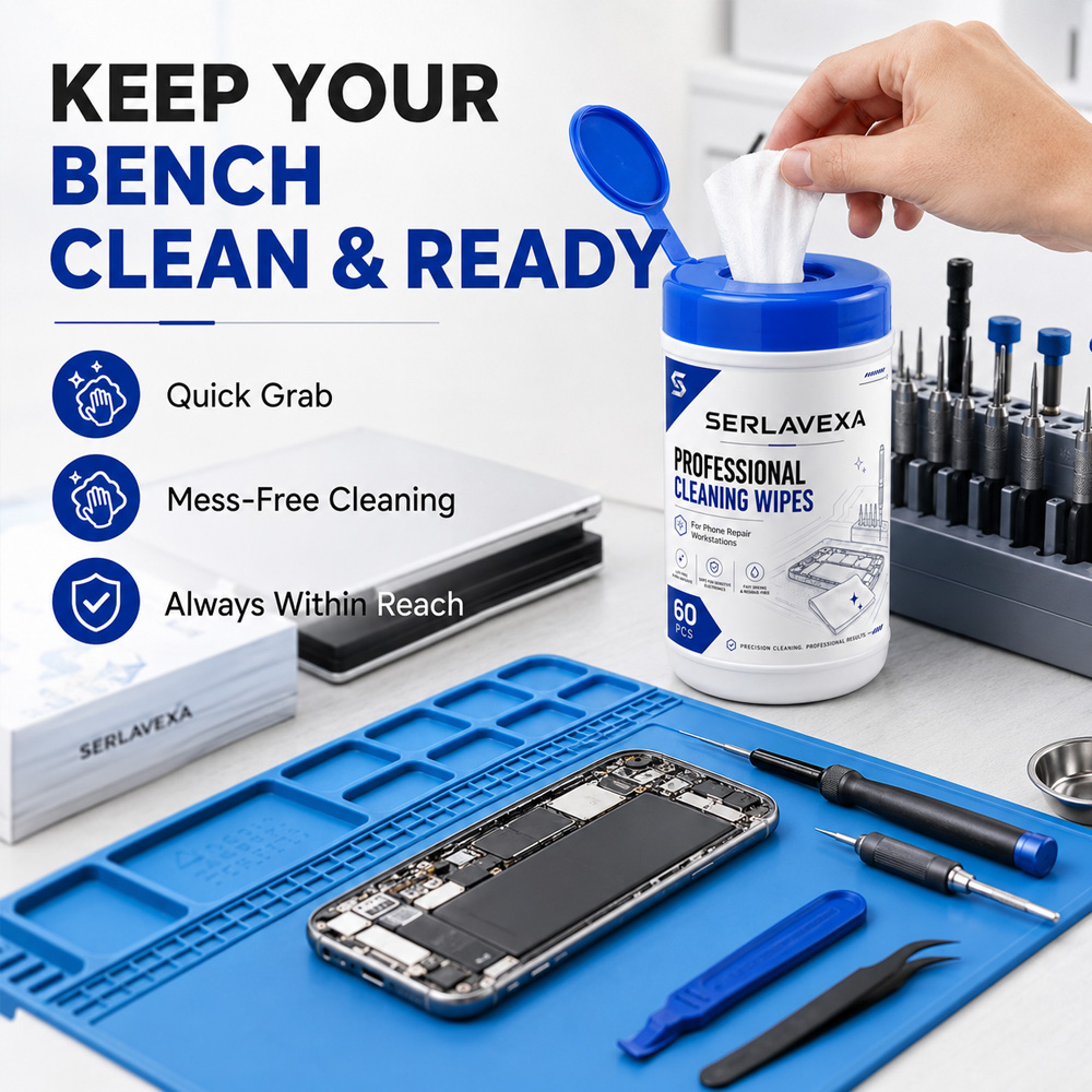 60 Count Electronics Cleaning  - đánh giá và giá Electronics Repair Bench